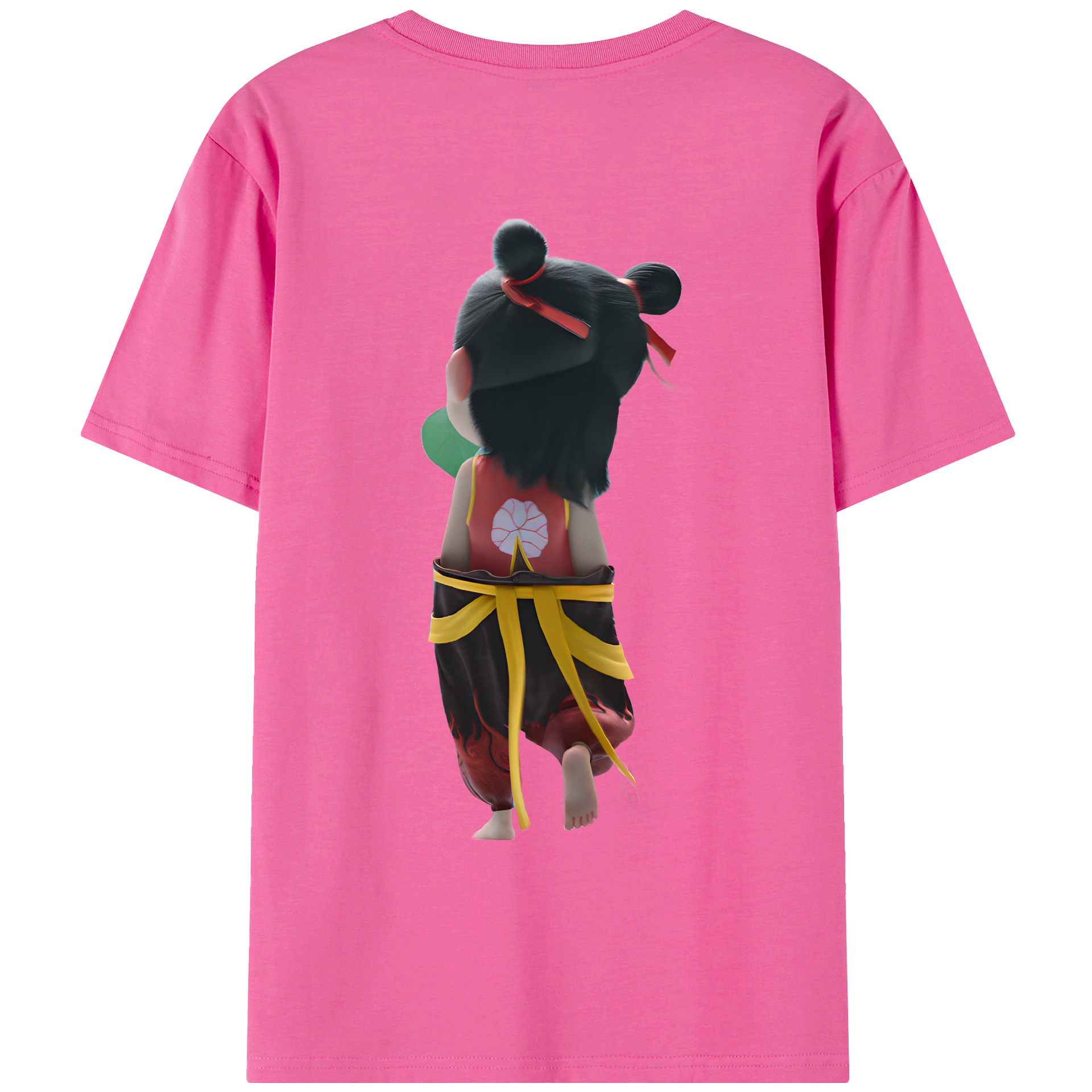 （画像用） Ne Zha 2 ナタ 魔童の大暴れ レディース半袖Tシャツ(バックプリント)